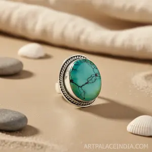 Anillo de Moda de Plata de Ley 925 Chapado en Oro Rosa con Incrustaciones de Turquesa para Mujer - Product Image 2