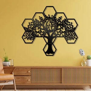 Escultura DE ARTE colgante de pared de Metal abstracto moderno diseño geométrico 3D para el hogar y la Oficina a precio mayorista - Product Image 4