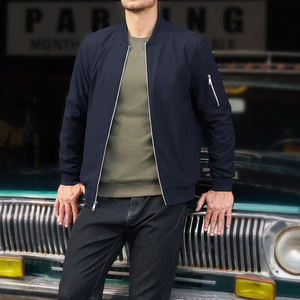 Veste bomber coupe-vent de haute qualité personnalisée, vente chaude, coupe ajustée, veste bomber en coton, nouvelle arrivée, vestes universitaires pour hommes - Product Image 3