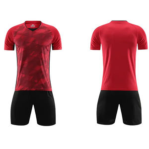 เสื้อฟุตบอลพิมพ์ลาย100% ผ้าโพลีเอสเตอร์ผ้าแห้งเร็วป้องกันแบคทีเรียสำหรับใส่สบาย - Product Image 5