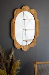 Cadre de miroir mural en bois de style ferme rustique fabriqué avec des conceptions complexes pour les besoins de style de maison classique - Product Image 6
