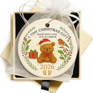 Glad Gua - Caja de <span class=keywords><strong>Regalo</strong></span> con Adorno Navideño Personalizado para Anuncio de Embarazo, para <span class=keywords><strong>Abuelos</strong></span> <span class=keywords><strong>Primerizos</strong></span>, Revelación del Bebé 2026 - Product Image 1