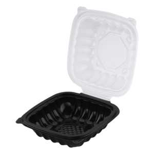 ProTakeOut [6 X 6] Contenants à emporter en PP à double couleur, lot de 200, 6,2x6x3, 1 compartiment, durables, sans BPA, compatibles micro-ondes - Product Image 1