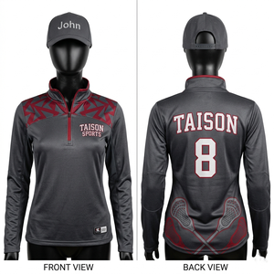 Sudadera con Capucha para Entrenamiento de Lacrosse para Mujer, 280 GSM, Forro Polar de Poliéster, Diseño de Paneles en Verde Marino, Sublimación, Logotipo Personalizado, Ropa Deportiva - Product Image 3