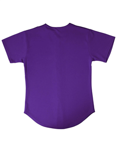 Camiseta de béisbol morada para hombre, uniforme deportivo de poliéster transpirable de manga corta con botones, ropa de equipo con logotipo personalizado - Product Image 6