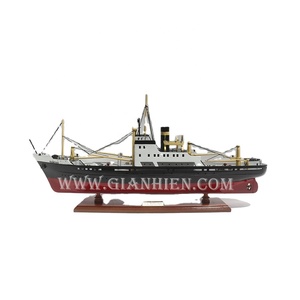 Gia Nhien Manufacturer's Custom-Designed RAMONA Wooden Model <b>Boat</b> High Quality Handmade Wood Ship for <b>Gift</b> Low MOQ - Product Image 1
