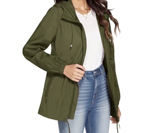 Chaqueta Softshell para Mujer al por Mayor, Chaqueta Softshell con Capucha Sólida de Alta Calidad para Exteriores, Chaqueta Larga con Cremallera para Mujer - Product Image 2