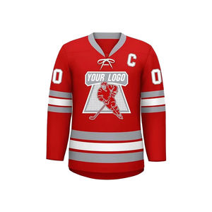 Ropa Deportiva al por Mayor, Jersey de Hockey sobre Hielo Personalizable, Crea tu Propio Logotipo Impreso, Nombre del Equipo Personalizado, Antibacterial, Secado Rápido, Transpirable - Product Image 6