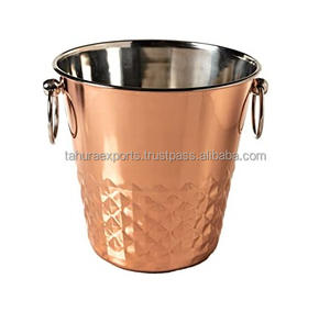 Fabricante de cubo de hielo de acero inoxidable de metal moderno para artículos de comedor Barware enfriador de vino cubo de hielo en tamaños personalizados - Product Image 5