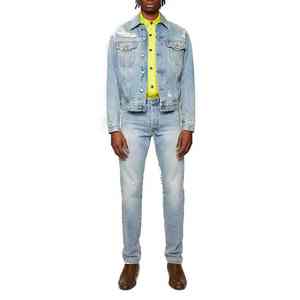 Veste en jean personnalisée pour homme – Tendance automne, style décontracté, col montant - Product Image 2