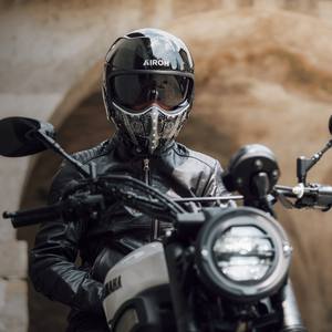 Casco Abierto Airoh J110 Paesly para Motociclismo Urbano, Negro Brillante, Visera Abatible, Talla XXL, Nuevo - Product Image 6