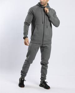 Nouveau Offre Spéciale grande taille hommes 2 pièces ensemble uni sweat à capuche hiver Polyester coton survêtement marque privée livraison aérienne - Product Image 3