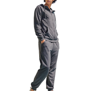 Ensemble de survêtement en molleton 100% coton pour homme, survêtement 2 pièces, ensemble de survêtement à fermeture éclair intégrale, jogging chaud, survêtement de sport - Product Image 3
