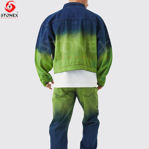 Ropa Oem de talla grande para hombre, recién llegado, chaqueta vaquera a la moda, pantalones, traje de dos piezas, conjuntos de Chaquetas vaqueras personalizadas para hombre - Product Image 3