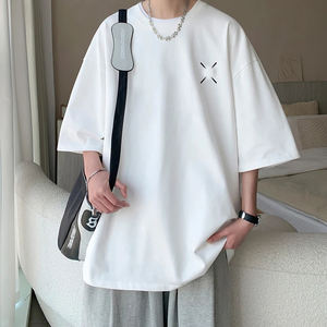 ผู้ผลิตเสื้อยืดพืช Streetwear ขนาดใหญ่ที่กําหนดเองผู้ผลิตวินเทจทีเฮฟวี่เวทบ็อกซี่ตัดเสื้อยืดสําหรับผู้ชาย - Product Image 1