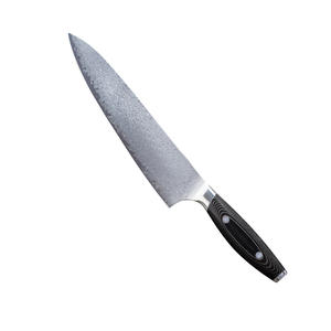 Venta al por mayor personalizado OEM ODM fábrica de cubiertos profesional japonés cocina Chef cuchillos Damasco Chef cuchillo de cocina hoja fija - Product Image 3