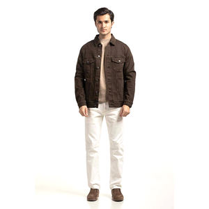 New Style Men Large Size Denim <b>Jacket</b> Casual Style Breathable Fashion Denim Male Solid Brown Color Custom Denim <b>Jacket</b> for <b>Boys</b> - Product Image 3