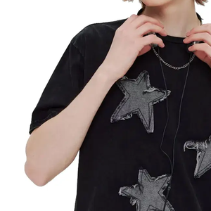 เสื้อยืดแขนสั้นสำหรับผู้ชายงานปักผ้าคอตตอนพิมพ์ลายดิจิทัล100% ดีไซน์ใหม่งานออกแบบได้ตามต้องการ - Product Image 5