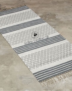 Tapis plats tissés à la main en coton rayé moderne de luxe élégant Tapis et ensembles économiques pour intérieur et extérieur Grande valeur par ITHL - Product Image 5