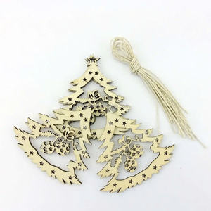 Vietnam Folk Art Style <b>Christmas</b> <b>Tree</b> Shaped Wooden <b>Tree</b> Stand Natural <b>Wood</b> Home Decoration Holiday Supplies - Product Image 2