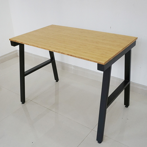 BFAB001-100x60cm Bamboo Laptop <b>Desk</b> with Assembled Iron Legs <b>Folding</b> Computer Table for Home Office or School - Product Image 4