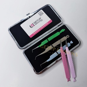 Vente en gros de pinces à cils parfaites GETUP BROSONS IMPEX, revêtement en poudre multiple, antistatique, antimagnétique, pointe lisse - Product Image 5