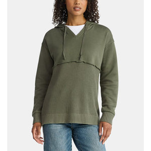 Sweat-shirts à capuche tendance pour femmes, coupe ample, en molleton, pour l'hiver, chaud, logo personnalisé, vente en gros d'usine - Product Image 2