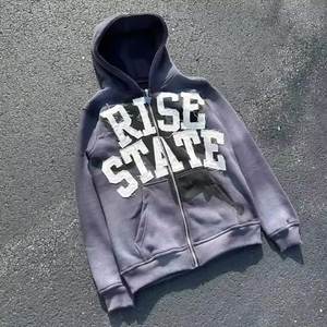 Vêtements décontractés Meilleure vente Sweats à capuche brodés avec logo personnalisé Top tendance Sweats à capuche brodés avec logo vieilli à vendre - Product Image 2