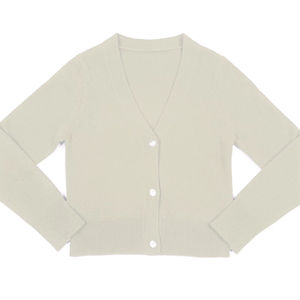 ODM OEM Cárdigan de mujer Cuello en V Ajuste regular Mangas largas Punto fino Estilo chino para la temporada de otoño Suéteres - Product Image 1