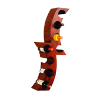 AMSON BRASS WOOD Porte-bouteille de vin en bois de manguier fait main, forme d'arbre, style classique moderne, décoration sur pied, accessoire de bar personnalisable, haut de gamme