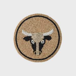 ถาดรองแก้วปักลูกปัดรูปควายสำหรับห้องนั่งเล่นถาดรองแก้วปักลูกปัดสไตล์ฤดูร้อนสำหรับงานเลี้ยง - Product Image 1