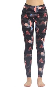 Mallas de yoga estampadas ecológicas de cintura alta ultrasuaves personalizadas, pantalones de entrenamiento de compresión sin costuras con bolsillos, cintura elástica - Product Image 3