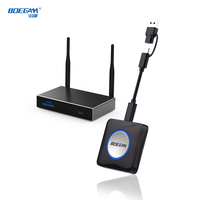 Kit de Presentación Inalámbrico 4K, Compartición de Pantalla BYOD con Dongle USB-C y USB-A, Plug & Play