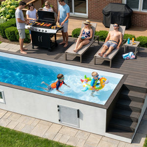 Kit de Piscina de Fibra de Vidrio de Fácil Instalación, Protección UV para Diversión Familiar, Diseño Ecológico para Espacios Exteriores, Piscina de Fibra de Vidrio Estilo Resort - Product Image 5