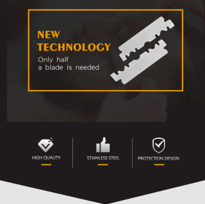 Accessoires de salon de coiffure rasage barbe rasoir de sécurité lames remplaçables couteau de rasoir pliant coupe-barbe rasoir pour hommes BY ANAAIF - Product Image 4