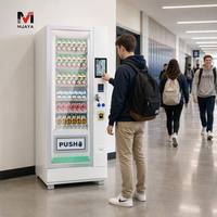 Máquina Expendedora Inteligente de 36 Selecciones con Pantalla Táctil de 10.1 Pulgadas, Bebidas y Snacks Refrigerados, Pago sin Efectivo MDB, Gestión en la Nube