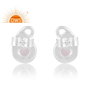 Best Selling <b>Fine</b> Sterling Silver Natural White Moon Stone Gemstone <b>Stud</b> <b>Earring</b> Custom Jewelry Manufacturer - Product Image 4