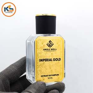 Custom Metallic 3D Text Embossed Waterproof UV Matte Stickers for Perfume Packaging | Luxury Custom Gold <b>Foil</b> Metallic Sticker - Product Image 2