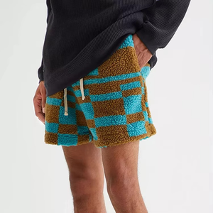 2025 nuevo estilo Hip Hop al aire libre de los hombres corto alto al aire libre ropa suelta Casual polar Sherpa Streetwear 100% algodón corto para hombres - Product Image 1