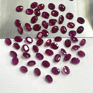 High Quality Natural Burma <b>Ruby</b> Heated 3x4mm Calibrated Oval Cut Reddish Pink Color Loose Gemstone for Making Necklace <b>Bracelet</b> - Product Image 4