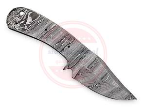 Al por mayor Damasco cuchillo Skinner hoja en blanco forjado a mano hojas en blanco de espiga completa con Funda de cuero - Product Image 6