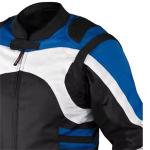 แจ็กเก็ตหนังกันน้ำระบายอากาศได้ดีแห้งเร็วสำหรับฤดูหนาวไซส์ใหญ่พิเศษสำหรับนักแข่งรถเสื้อกันลมพิมพ์ลายสำหรับผู้ชายสีน้ำเงินดำ - Product Image 3