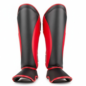 สนับแข้งหนังคุณภาพสูงแบบกำหนดเองสำหรับ MMA มวยไทย คิกบ็อกซิ่ง ป้องกันขา - Product Image 3