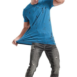 T-shirt personnalisé Premium pur polyester coton uni noir blanc classique à manches courtes t-shirt été décontracté de haute qualité hommes t-shirts - Product Image 5