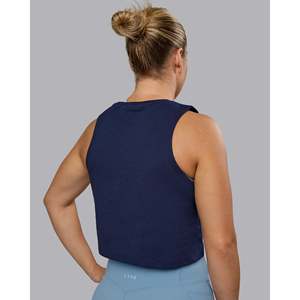 Go-To FLXCotton Tank-Breathable Future Navy-White - Product Image 3