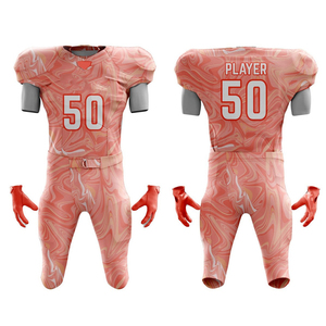 New Look Diseño personalizado Peso ligero Cómodo Corto Absorbe la humedad 100% Poliéster Unisex Adulto Uniforme de fútbol americano - Product Image 4