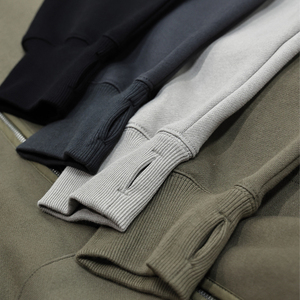 เสื้อฮู้ดมีซิปสำหรับผู้ชายเสื้อมีฮู้ดโอเวอร์ไซส์ผ้าฟลีซผ้าฝ้ายปรับแต่งโลโก้ได้ตามต้องการ - Product Image 3