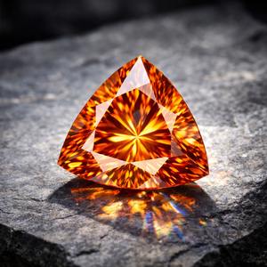 Moissanite de laboratoire de 2 carats, couleur D, taille trillion, VVS1, avec jeu de couleurs |   Fournisseur en gros de pierres précieuses en vrac + Cadeau inclus - Product Image 1