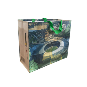 กระเป๋าผ้าแคนวาสแบบกำหนดเองพิมพ์โลโก้ผ้าฝ้ายทอ PP แบบทอสำหรับฤดูร้อน - Product Image 2