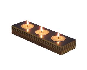 Vente en gros de bougeoirs vides en bois en forme de rectangle noir transparent personnalisés, conteneurs et récipients pour bougeoirs - Product Image 1